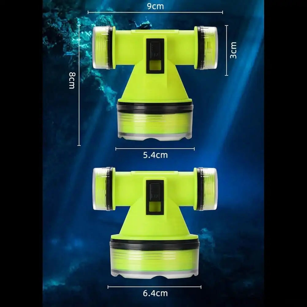 Linterna Frontal Profesional para Buceo – Potencia para Profundidades Extremas