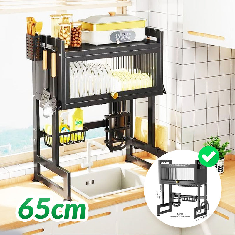Escurridor de Platos Premium de 85cm: 🔥 Adios al Desorden en segundos