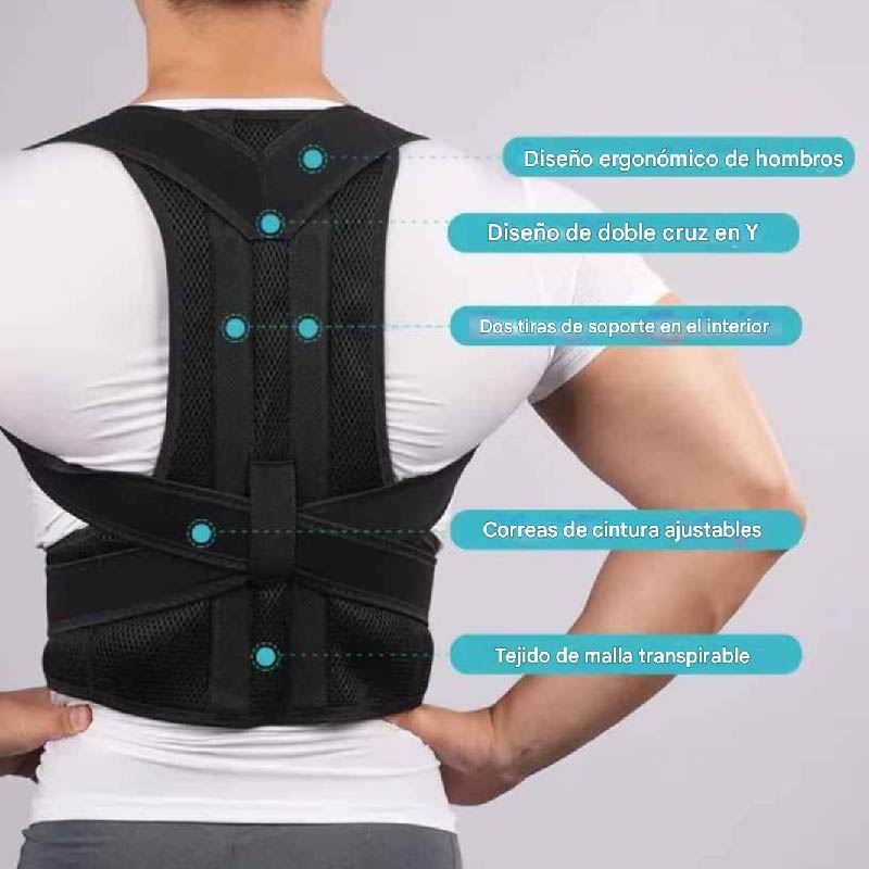 Corrector de postura ajustable para hombre y mujer / Mejora tu postura en minutos🔥