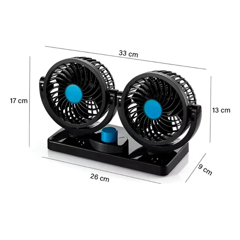Ventilador Doble para Auto – Frescura Inmediata en Cada Viaje ❄️🚗