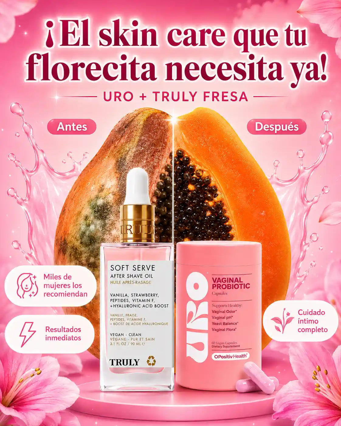 URO + Truly Fresa | La combinación perfecta para tu zona íntima🌸💗