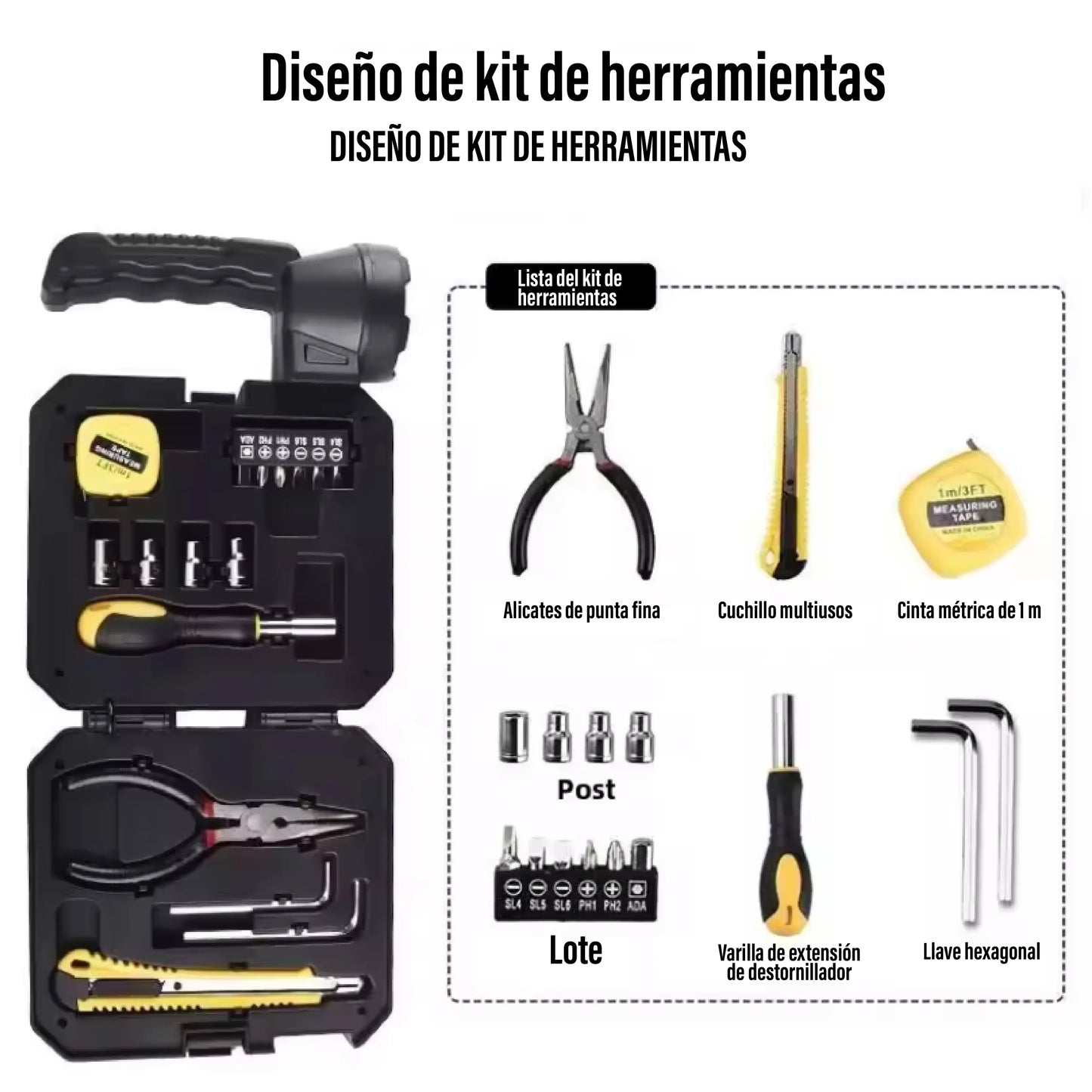 Linterna Solar con Herramientas