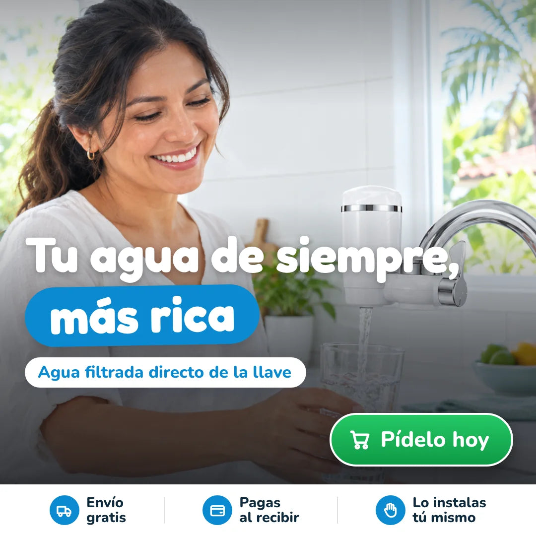 Toma agua rica sin cargar nada 💧