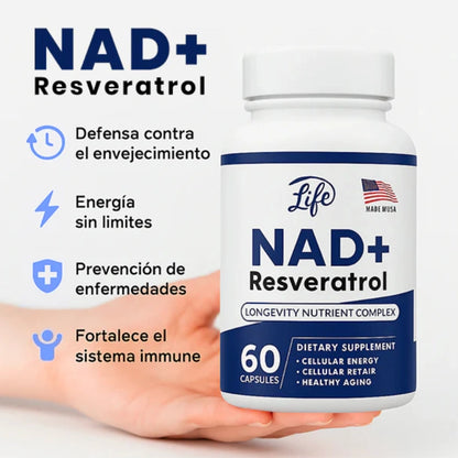 NAD + Resveratrol – Suplemento Potenciador y Rejuvenecedor
