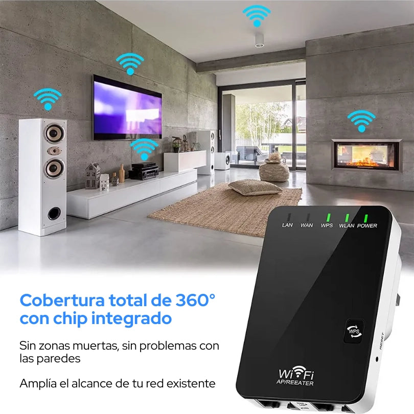 Amplificador de Señal Wi-Fi — Elimina Zonas Sin Cobertura en tu Hogar