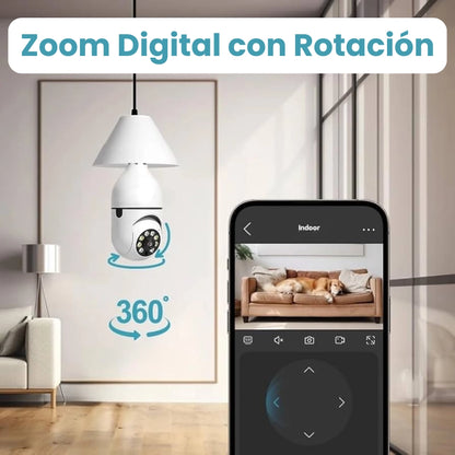 Foco con Cámara de Vigilancia 360°