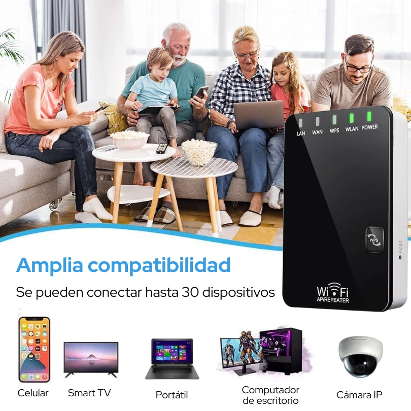 Amplificador de Señal Wi-Fi — Elimina Zonas Sin Cobertura en tu Hogar