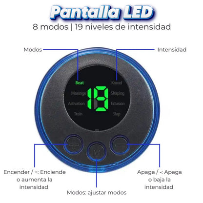 Mini Masajeador Eléctrico Portátil con Estimulación EMS para Alivio de Tensión
