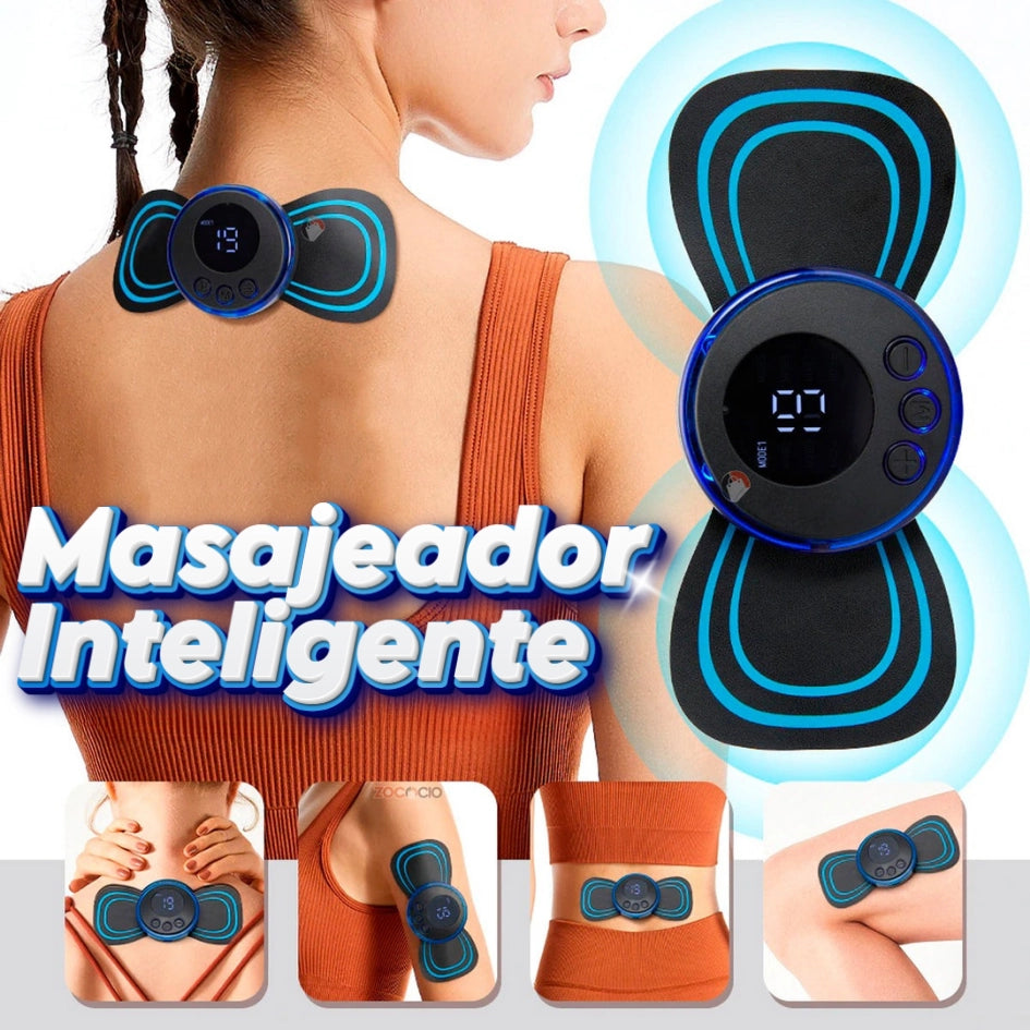 Mini Masajeador Eléctrico Portátil con Estimulación EMS para Alivio de Tensión