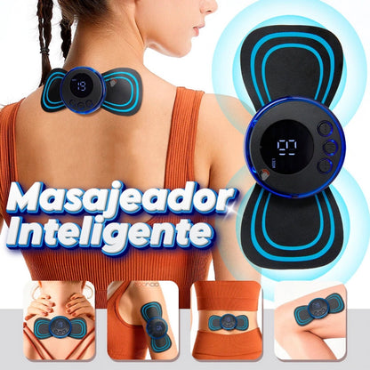Mini Masajeador Eléctrico Portátil con Estimulación EMS para Alivio de Tensión