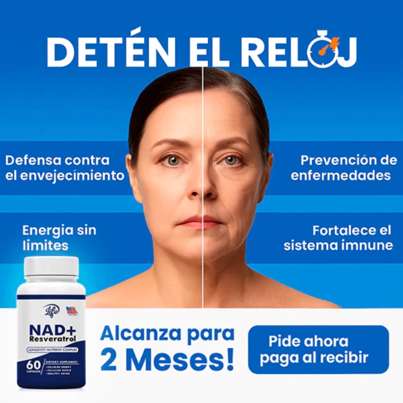 NAD + Resveratrol – Suplemento Potenciador y Rejuvenecedor