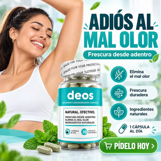 Suplemento Desodorante Natural DEOS: Frescura total en cápsulas