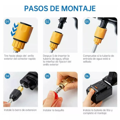 Hidrolavadora Portátil Recargable (2 Baterias) | Limpieza en Cualquier Lugar