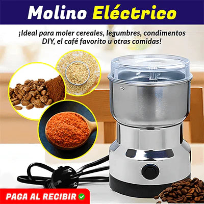 Molino Eléctrico Multiusos: Muele en segundos, disfruta por días ☕✨