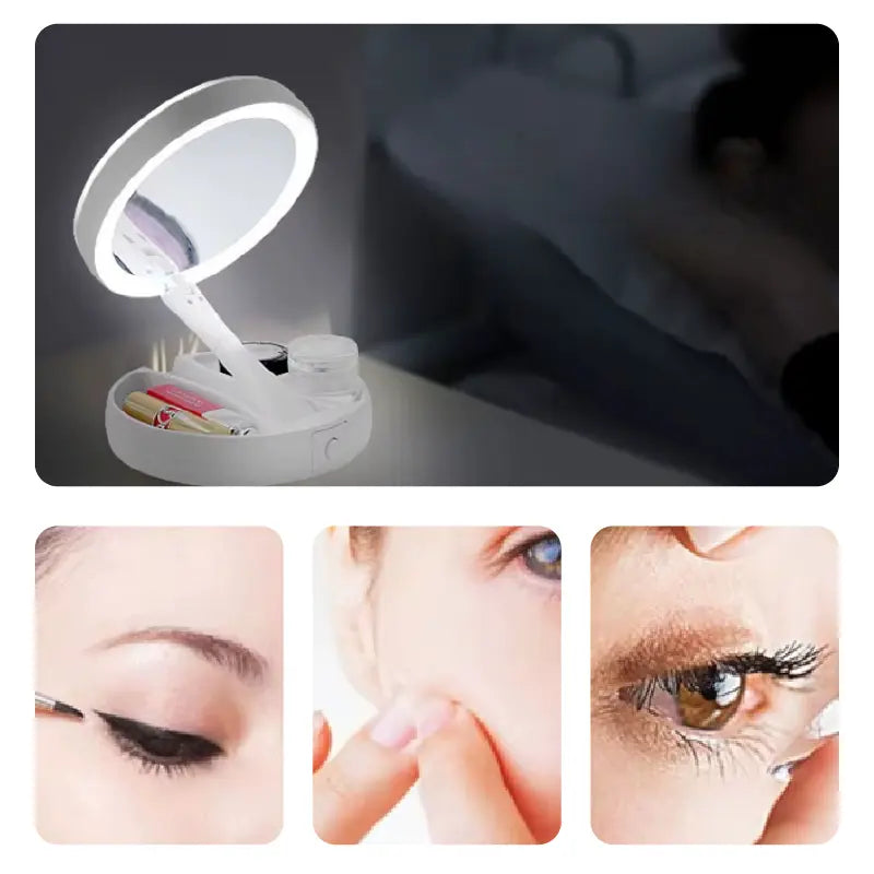 🪞 ESPEJO LED BEAUTY PRO 10X- Si tu maquillaje se ve distinto al salir, este es para vos