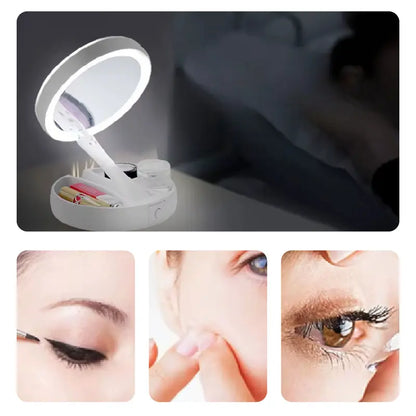 🪞 ESPEJO LED BEAUTY PRO 10X- Si tu maquillaje se ve distinto al salir, este es para vos