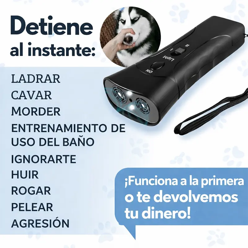 Dispositivo Anti Ladridos: Corrige sin hacer daño 🐶 método seguro y respetuoso para entrenar a tu perro