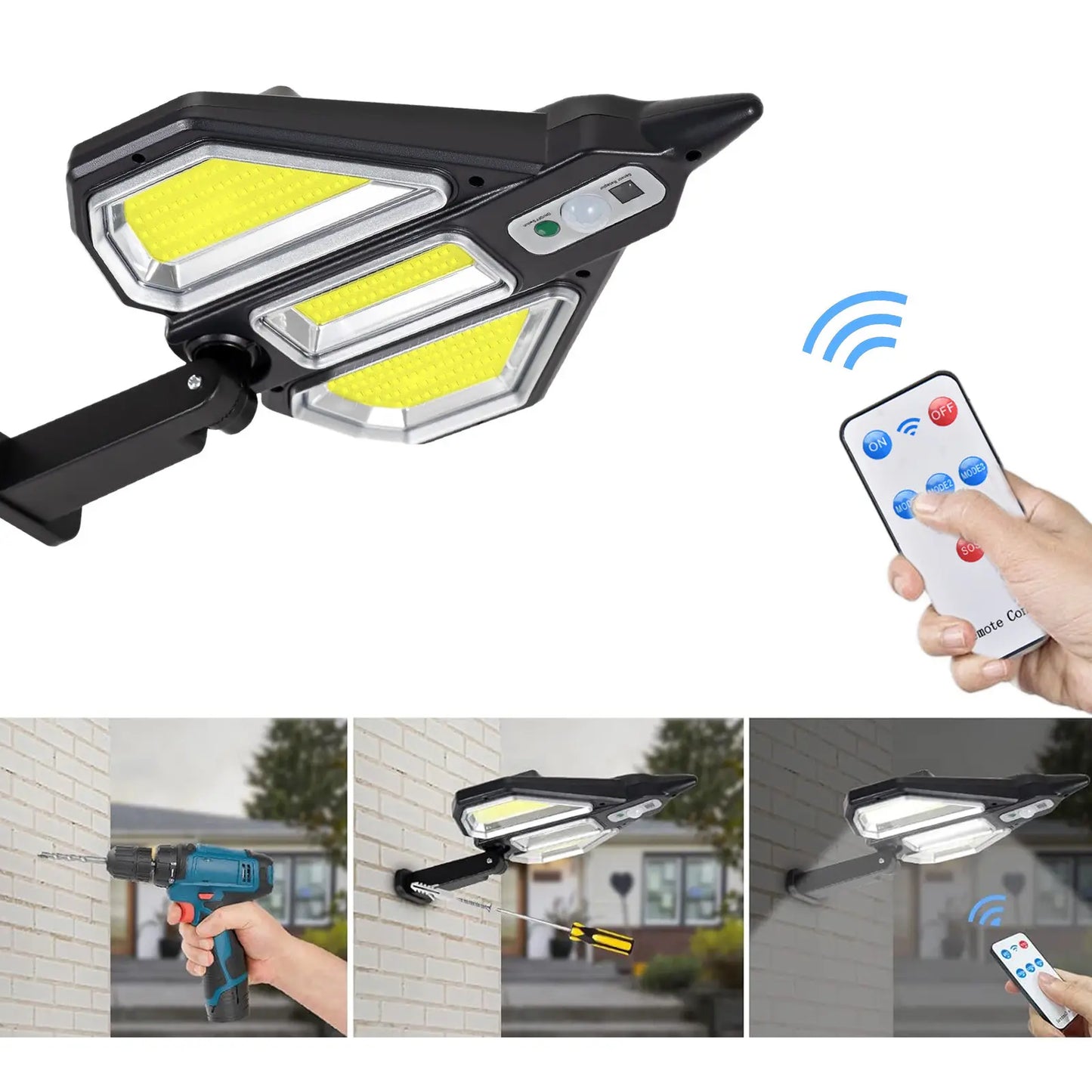 Lámpara Solar LED con Sensor Inteligente – Iluminación Automática y Seguridad Total para tu Hogar