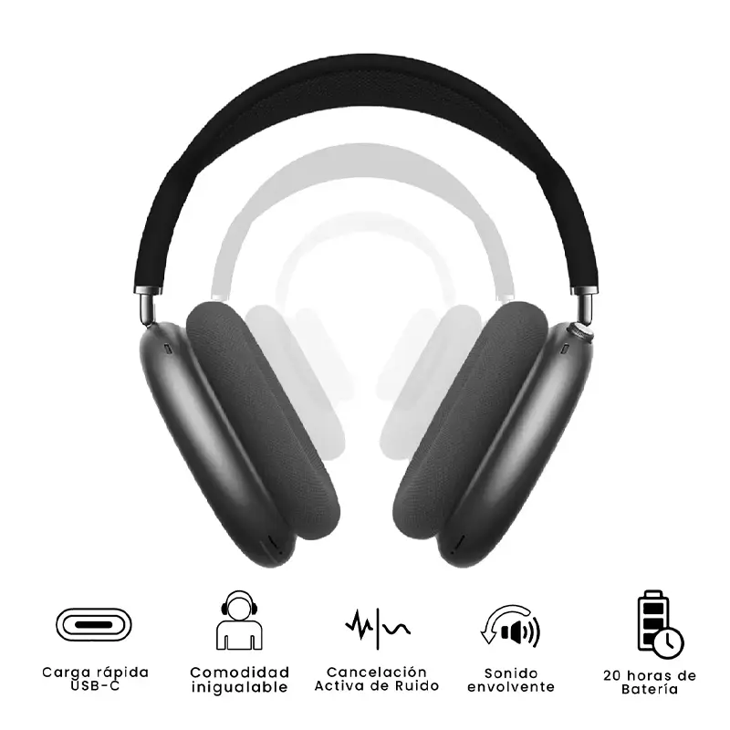 🎧 Audífonos PREMIUM estilo AirPods Max - Compatible con Android y iOS