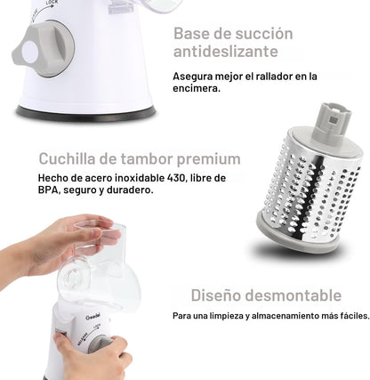 Rallador Multifuncional de Queso y Verduras