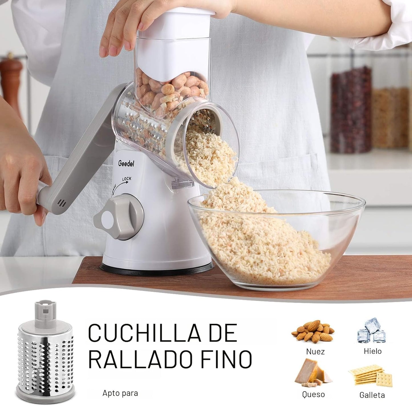 Rallador Multifuncional de Queso y Verduras