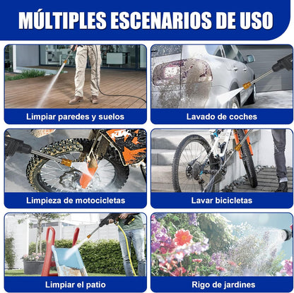 Hidrolavadora Portátil Recargable (2 Baterias) | Limpieza en Cualquier Lugar