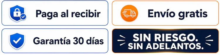 Envío gratis a todo el país · Pagas al recibir · Garantía de 30 días
