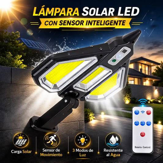 Lámpara Solar LED con Sensor Inteligente – Iluminación Automática y Seguridad Total para tu Hogar