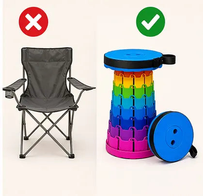 Silla Plegable Ajustable – Compacta, Resistente y Lista en Segundos