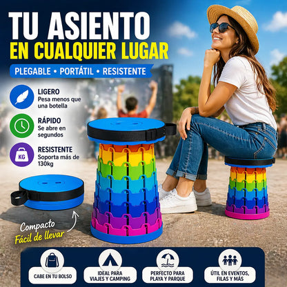 Silla Plegable Ajustable – Compacta, Resistente y Lista en Segundos