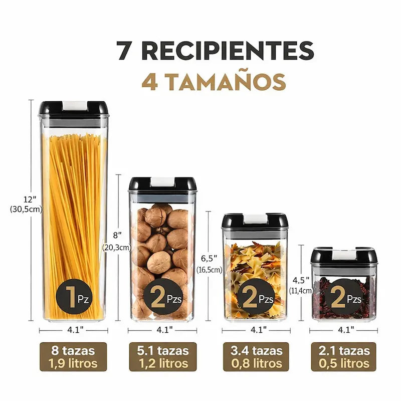 SET DE 7 ORGANIZADORES DE ALIMENTOS Y CONDIMENTOS