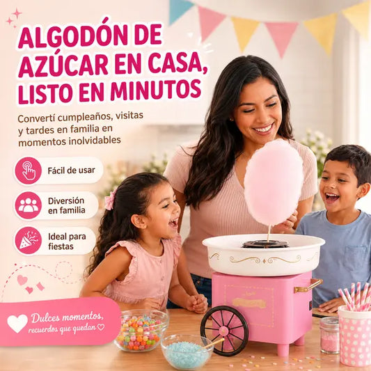 Mini Maquina Algodón de Azucar | 🍭Convertí tu casa en una divertida feria