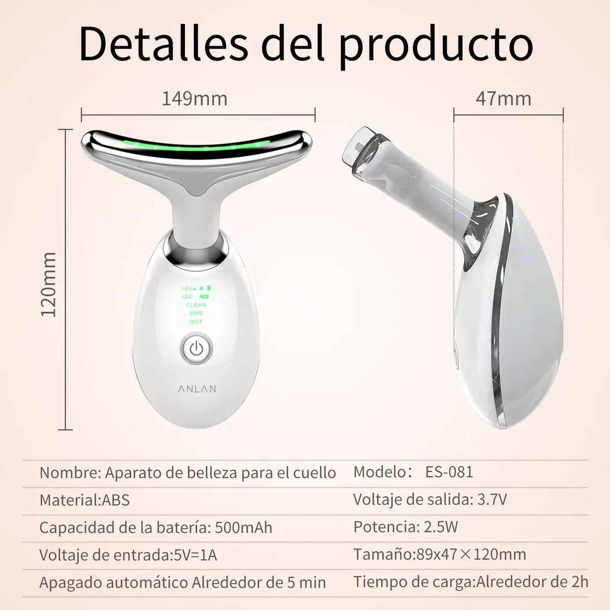 MASAJEADOR LED QUITA PAPADA