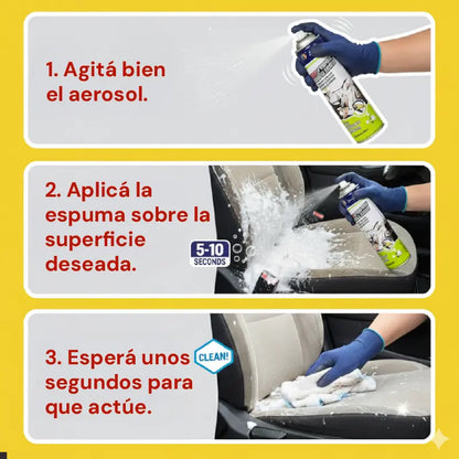 2x1 Espuma Limpiadora Multiuso PRO – Limpieza Eficaz sin Enjuague 🧼