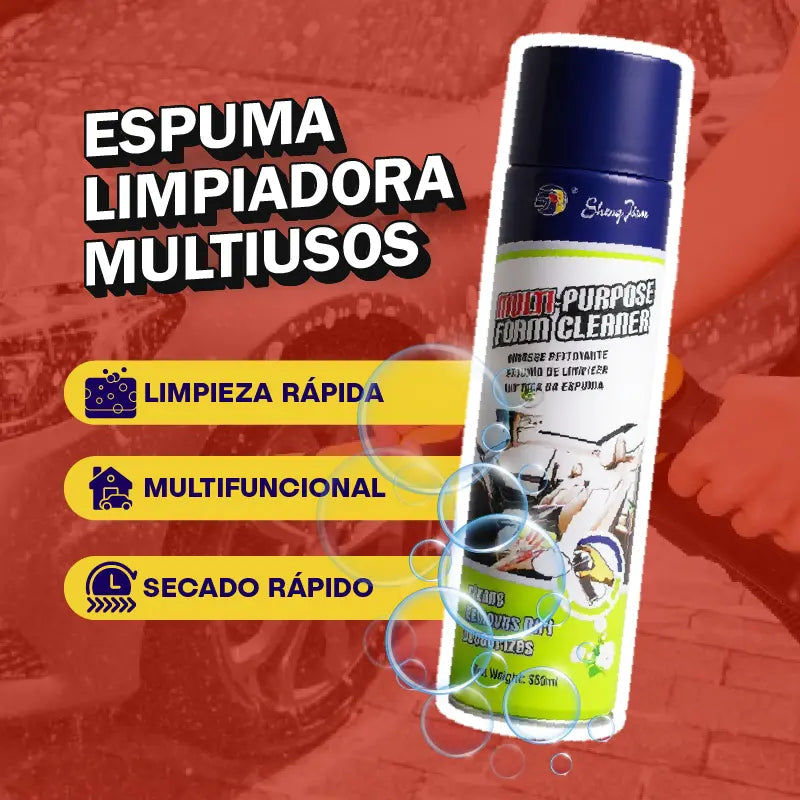 2x1 Espuma Limpiadora Multiuso PRO – Limpieza Eficaz sin Enjuague 🧼