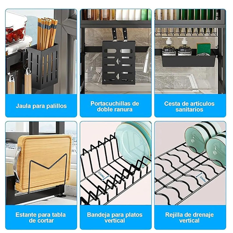 Escurridor de Platos Premium: 🔥 Adios al Desorden en segundos