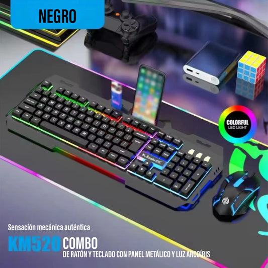 Combo Teclado Mecánico + Mouse Gamer RGB  Precisión Y comodidad.⌨️