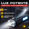 Linterna LED recargable de 3 W: haz de luz de largo alcance, herramienta de seguridad para emergencias en el coche, rompecristales, imán, 4 modos de iluminación