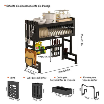 Escurridor de Platos Premium: 🔥 Adios al Desorden en segundos