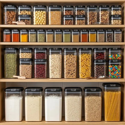 Organizador de Frascos Herméticos para Cocina – Set de 7 Piezas