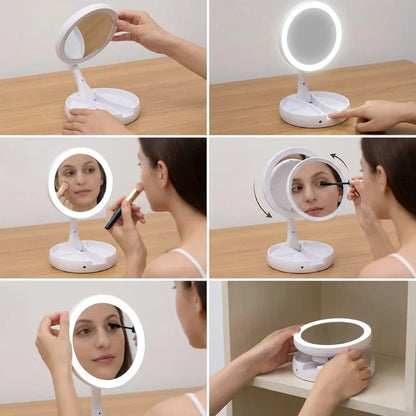 🪞 ESPEJO LED BEAUTY PRO 10X- Si tu maquillaje se ve distinto al salir, este es para vos