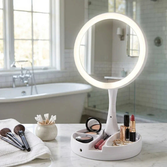 🪞 ESPEJO LED BEAUTY PRO 10X- Si tu maquillaje se ve distinto al salir, este es para vos