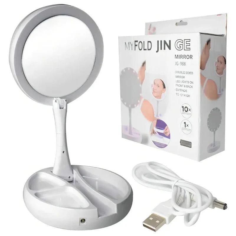 🪞 ESPEJO LED BEAUTY PRO 10X- Si tu maquillaje se ve distinto al salir, este es para vos