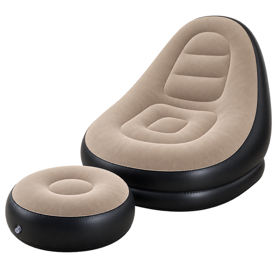 Sillón inflable con reposapiés