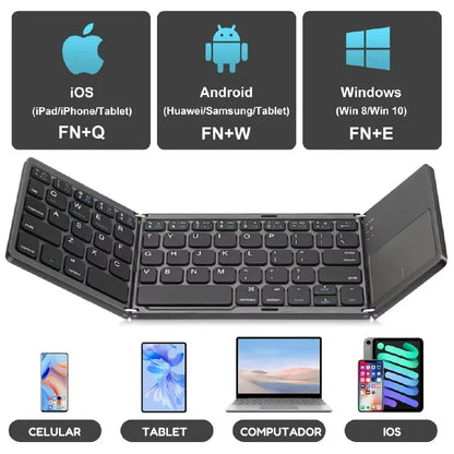 ⌨️ Teclado Plegable Bluetooth Multidispositivo