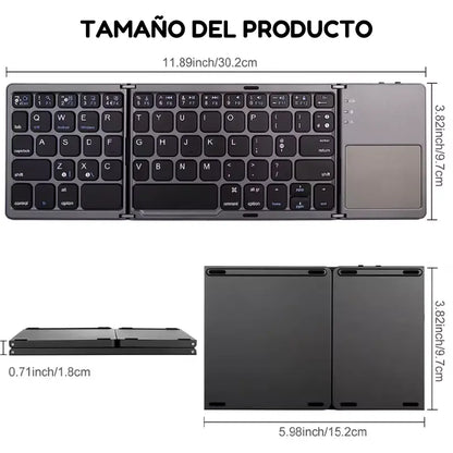 ⌨️ Teclado Plegable Bluetooth Multidispositivo