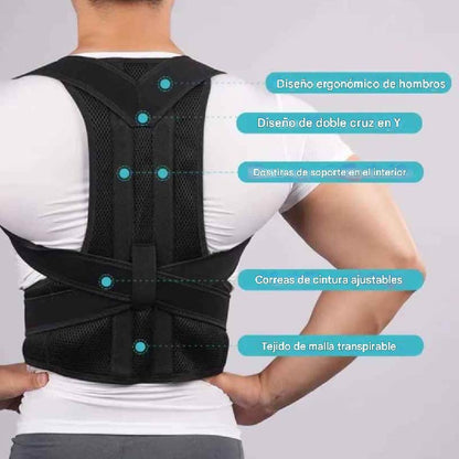 Corrector de postura ajustable para hombre y mujer / Mejora tu postura en minutos🔥