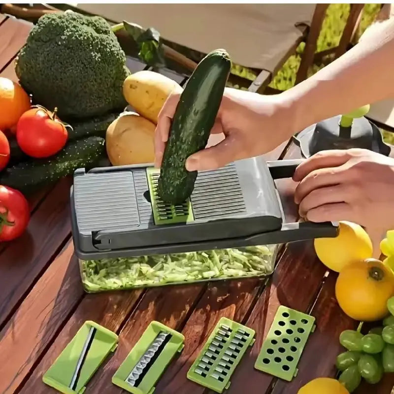 Cortador Multifunción 16 en 1 – Picá, Rallá y Ahorrá Tiempo en tu Cocina