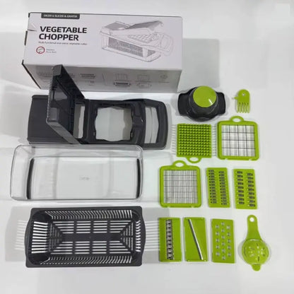 Cortador Multifunción 16 en 1 – Picá, Rallá y Ahorrá Tiempo en tu Cocina