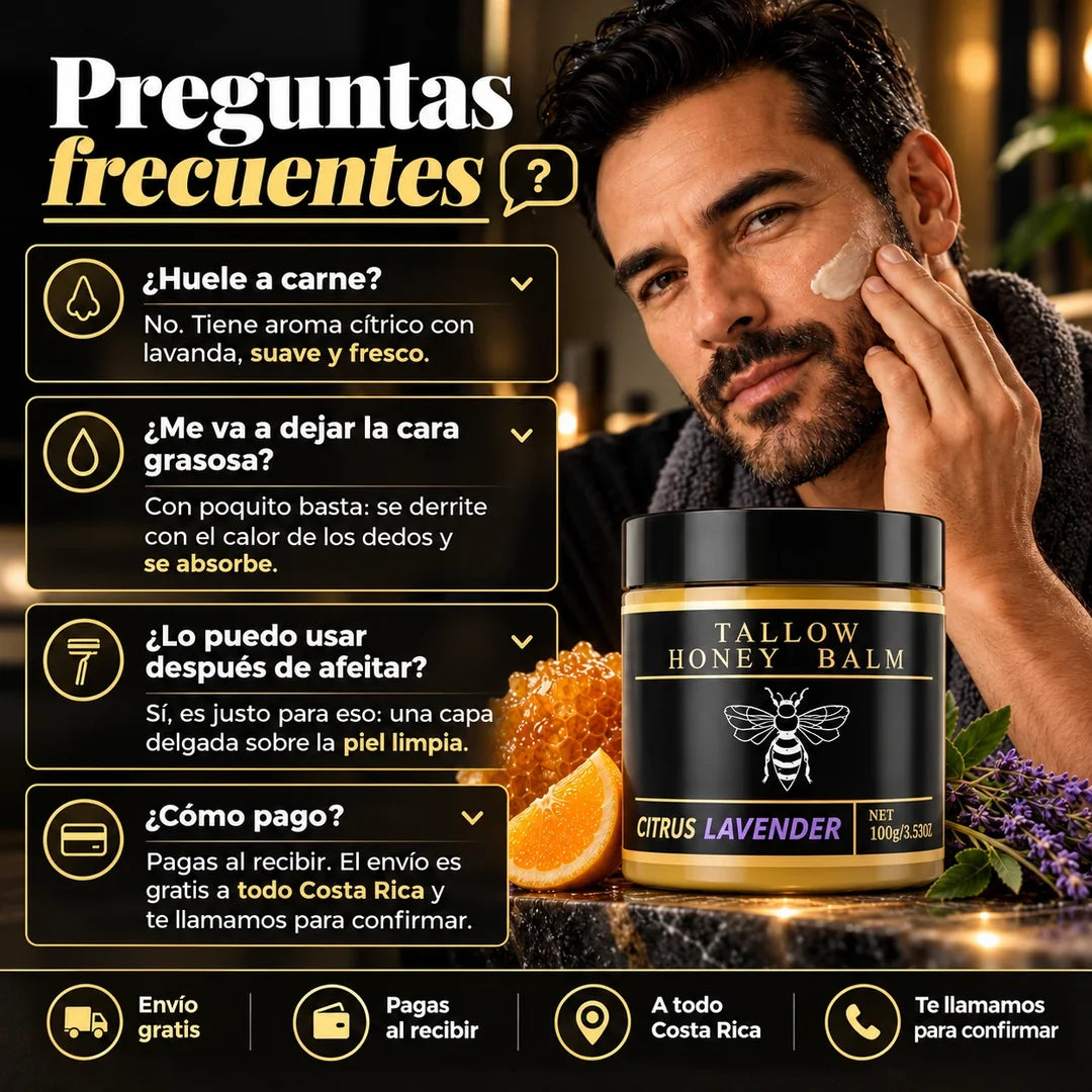 Tallow Honey Balm aroma cítrico y lavanda